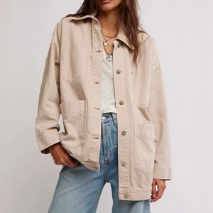 Free People We The Free Avery Denim Jacket Ivory